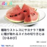 TBS「ひるおび」にてスイカの切り方紹介